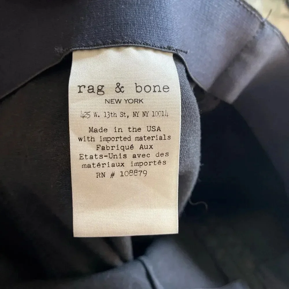 RAG & BONE Nina High-Rise Pull On Slim Fit Black Jegging Pants Size 4